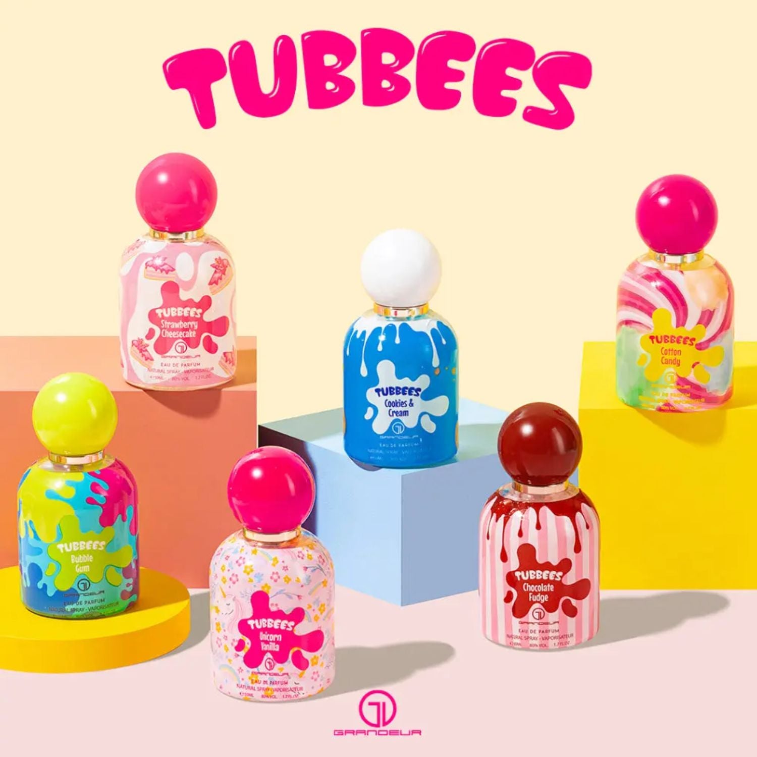 Logo de Tubbees Perfumes, marca de perfumes gourmand con fragancias inspiradas en dulces, caramelos y experiencias sensoriales únicas.