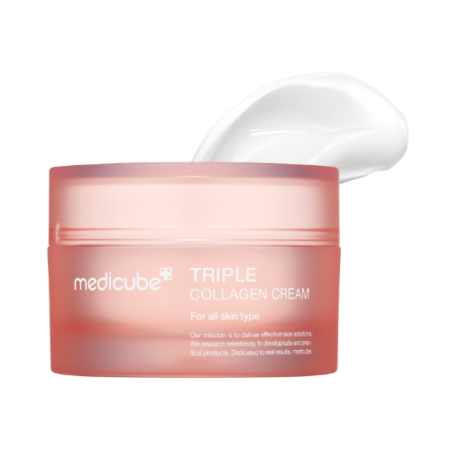 Medicube Collagen Glow Booster Serum textura y envase sérum coreano con colágeno