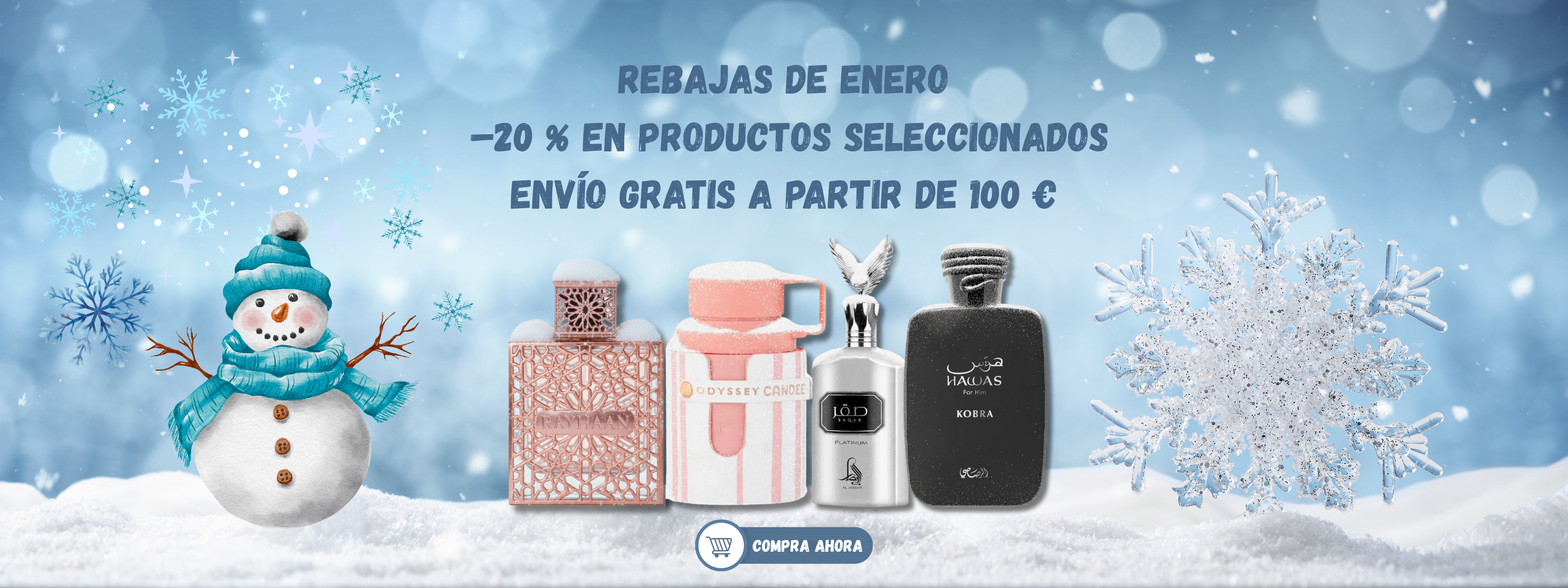 rebajas de enero 20% en producto selecioandos desde los distruibidores oficiales de perfumes arabes en españa y portugal 