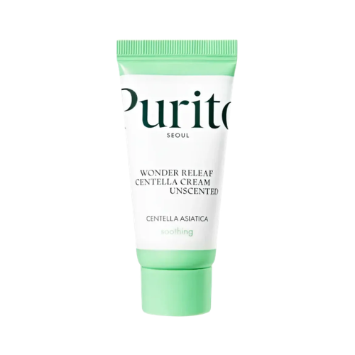Purito Wonder Releaf Centella Cream Unscented 15ml crema calmante coreana con centella asiática