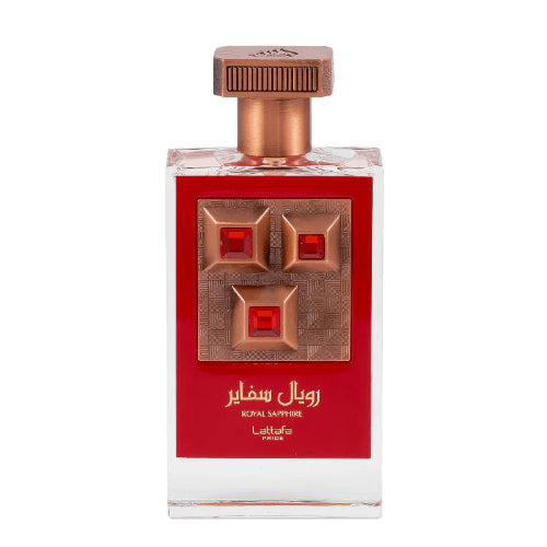 Perfume Royal Sapphire de Lattafa - Fragancia unisex con notas frescas, cítricas, afrutadas y cremosas, perfecta para quienes buscan una experiencia deliciosa y versáti