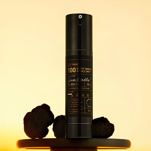 VT Cosmetics Black Truffle Reedle Shot textura y envase booster facial coreano con microespículas