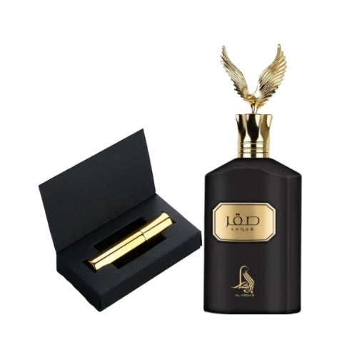 Detalle del frasco de Saqar Al Absar, perfume unisex 100 ml, mostrando la calidad y el atomizador para una aplicación perfecta.
perfumes árabes al absar 
perfumes árabes al absar 
perfumes árabes al absar 
perfumes árabes al absar 
perfumes árabes al absar 
perfumes árabes al absar 
perfumes árabes al absar 