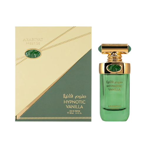 Perfume Hypnotic Vanilla Arabiyat Prestige 100 ml vista lateral fragancia vainilla intensa y sofisticada