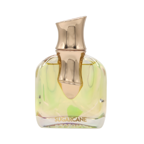 Arabiyat Prestige Sugarcane Vanille perfume unisex 100 ml frasco elegante dorado con diseño luminoso y gourmand