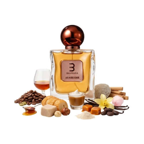 Bharara Arabesque Bharara perfume arabe unisex eau de parfum 100 ml gourmand ambarado con café licor vainilla y caramelo