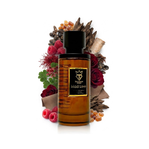 Botella del perfume Bujairami Mad Love 100 ml