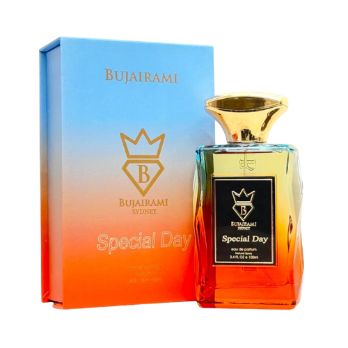 Bujairami Special Day Eau de Parfum 100 ml con su caja