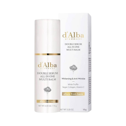 d’Alba Double Serum All In One Multi Balm textura y envase bálsamo facial coreano