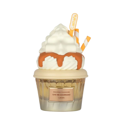 Frasco del perfume Whipped Pleasure de Lattafa, fragancia dulce y cremosa con notas de vainilla.
perfumes àrabes