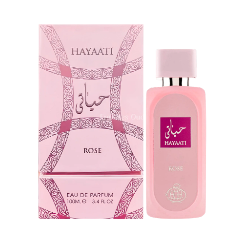 Perfume Hayaati Rose 100 ml fragancia femenina floral elegante con notas de rosa