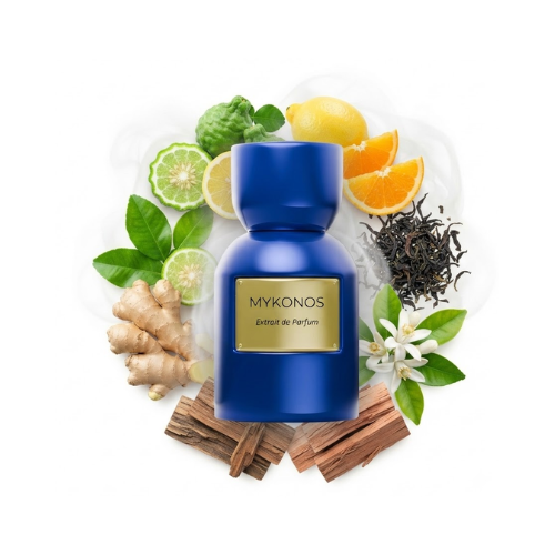 Detalle del frasco Inception acabado premium extrait de parfum unisex