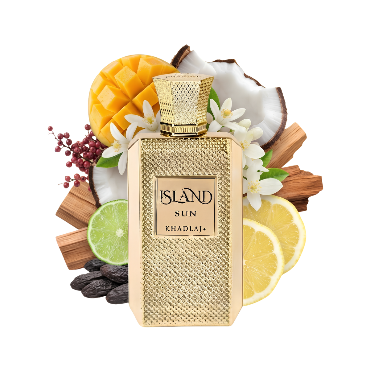 Botella del perfume Khadlaj Island Sun 100 ml