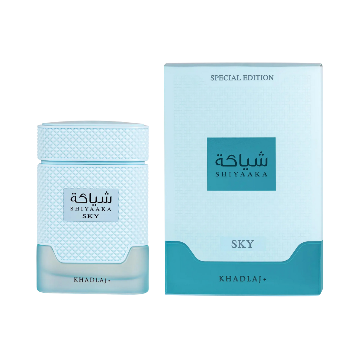 Khadlaj Shiyaaka Sky Eau de Parfum 100 ml con su caja