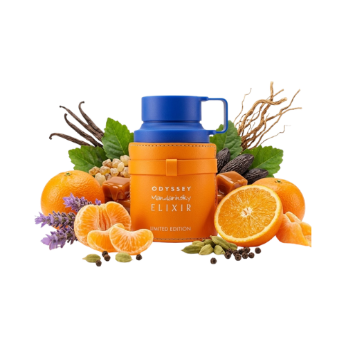 Mandarin Sky Elixir acabado premium perfume unisex moderno y sofisticado