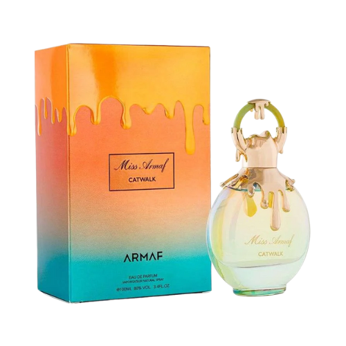 Perfume Miss Armaf Catwalk de Armaf, fragancia de lujo con notas florales, frutales y almizcladas. Elegante, femenina y moderna, disponible en Orient Fragance