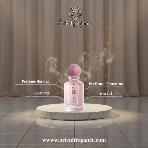 Miss Laverne de Laverne, perfume femenino elegante con notas florales, frutales y fondo suave avainillado