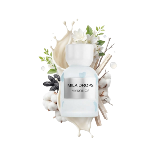 Botella del perfume Mykonos Milk Drops 50 ml