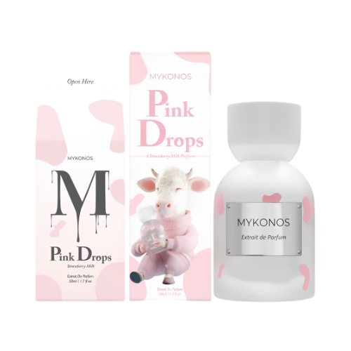 Mykonos Pink Drops Extrait de Parfum 50 ml con su caja