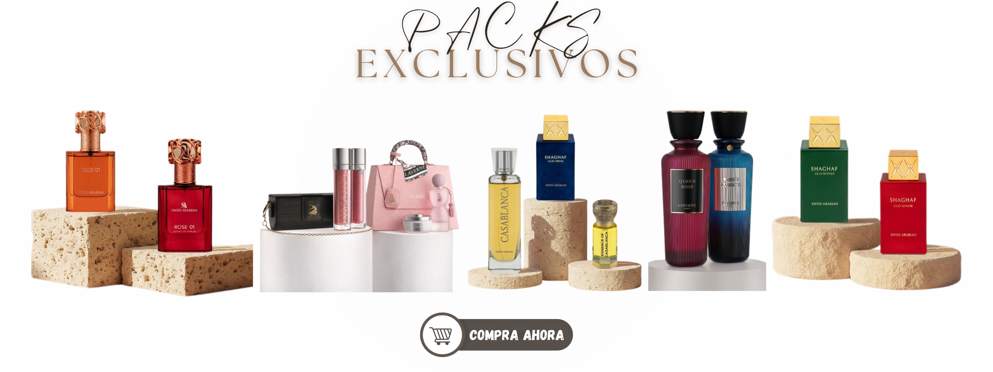 Packs de perfumes árabes Laverne exclusivos en Orient Fragance, distribuidor oficial en España. Estuches de lujo con fragancias de alta fijación.