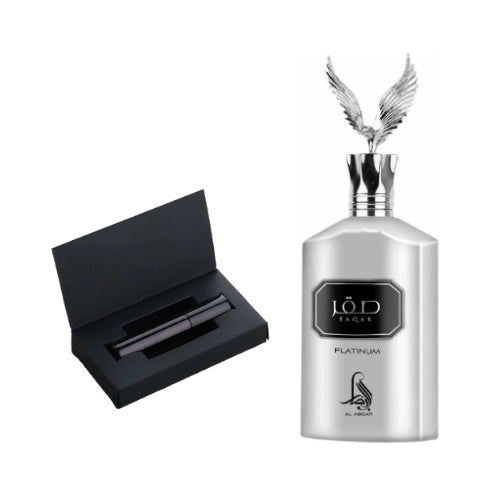 Perfume masculino Al Absar Saqar Platinum 100ml, ideal para hombres que buscan un Eau de Parfum sofisticado.
Perfume masculino Al Absar Saqar Platinum 100ml, ideal para hombres que buscan un Eau de Parfum sofisticado.