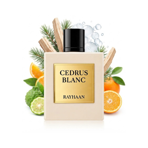 Botella del perfume Rayhaan Cedrus Blanc 100 ml