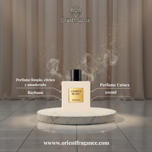 Rayhaan Cedrus Blanc Eau de Parfum 100 ml con su caja