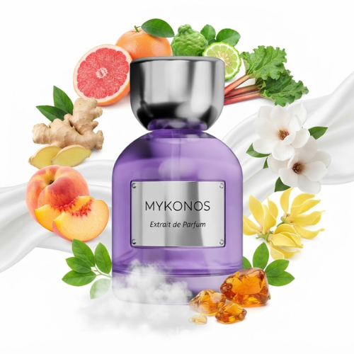 Detalle del frasco Reflection Elixir acabado premium extrait de parfum unisex
