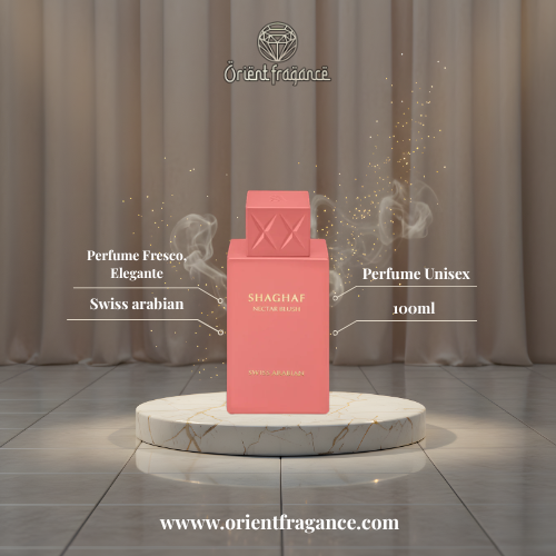 Swiss Arabian Shaghaf Nectar Blush presentación perfume unisex premium sofisticado