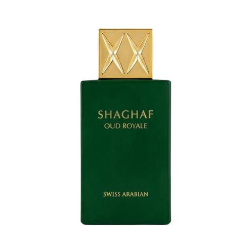 Detalle del frasco Shaghaf Oud Royale 25 ml acabado premium perfume unisex oriental