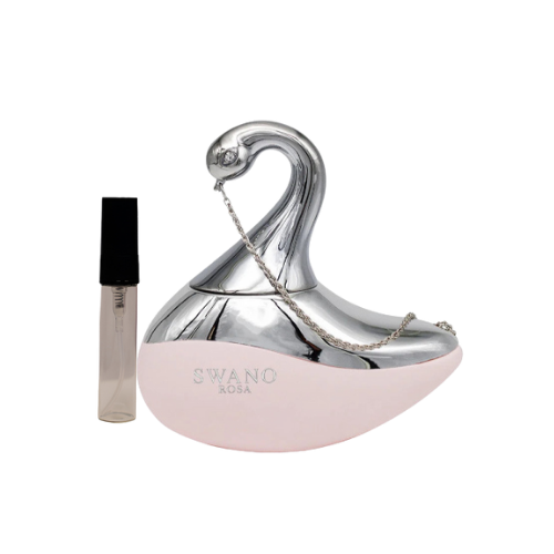 Muestra del perfume Swano Rosa, fragancia de lujo con esencia floral y oriental. Una combinación elegante y sofisticada disponible en Orient Fragance