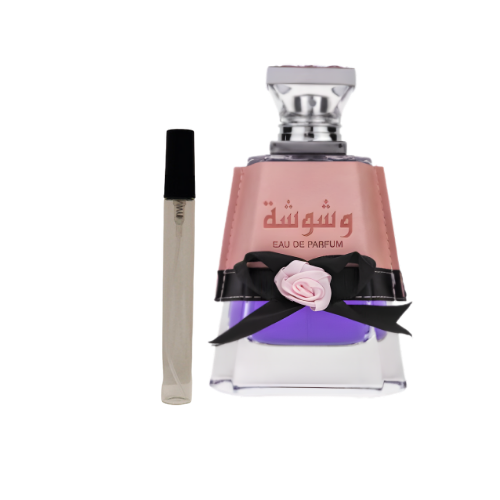 Muestra del perfume Washwasha, una fragancia oriental de lujo con acordes florales y dulces. Ideal para descubrir la elegancia y el encanto árabe de Orient Fragance